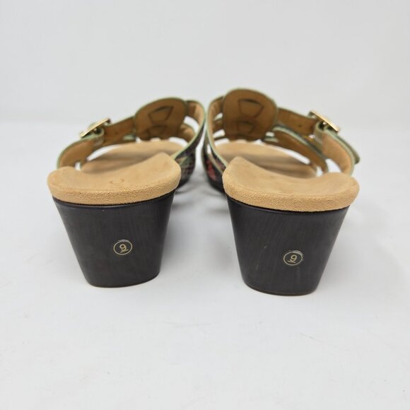Vionic Womens Snakeskin Print Wedge Sandals With Adjustable Straps & Buckles Siz - Picture 7 of 11